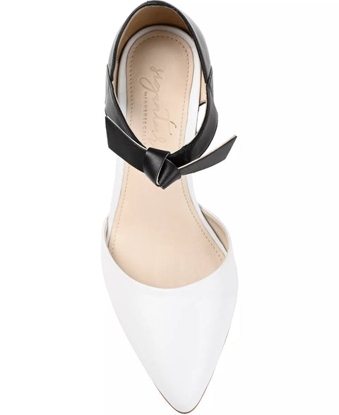 Journee Collection Women's Black & White Camille Two-Piece Block pumps Heels | Journee Collection In Lebanon