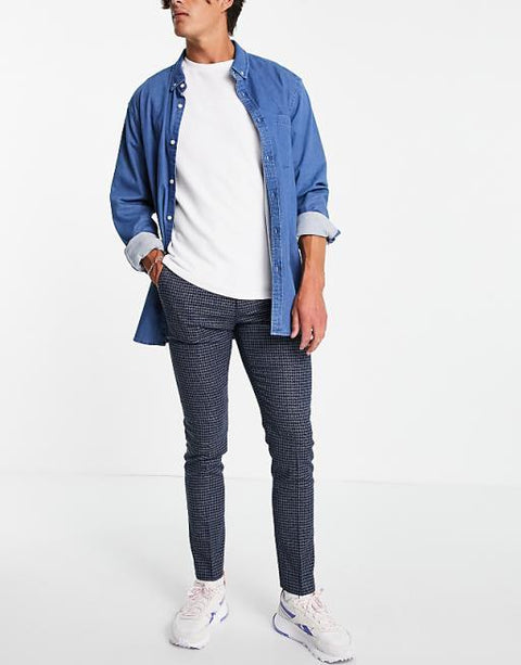 ASOS DESIGN  Men's Navy Blue Trouser ANF2381