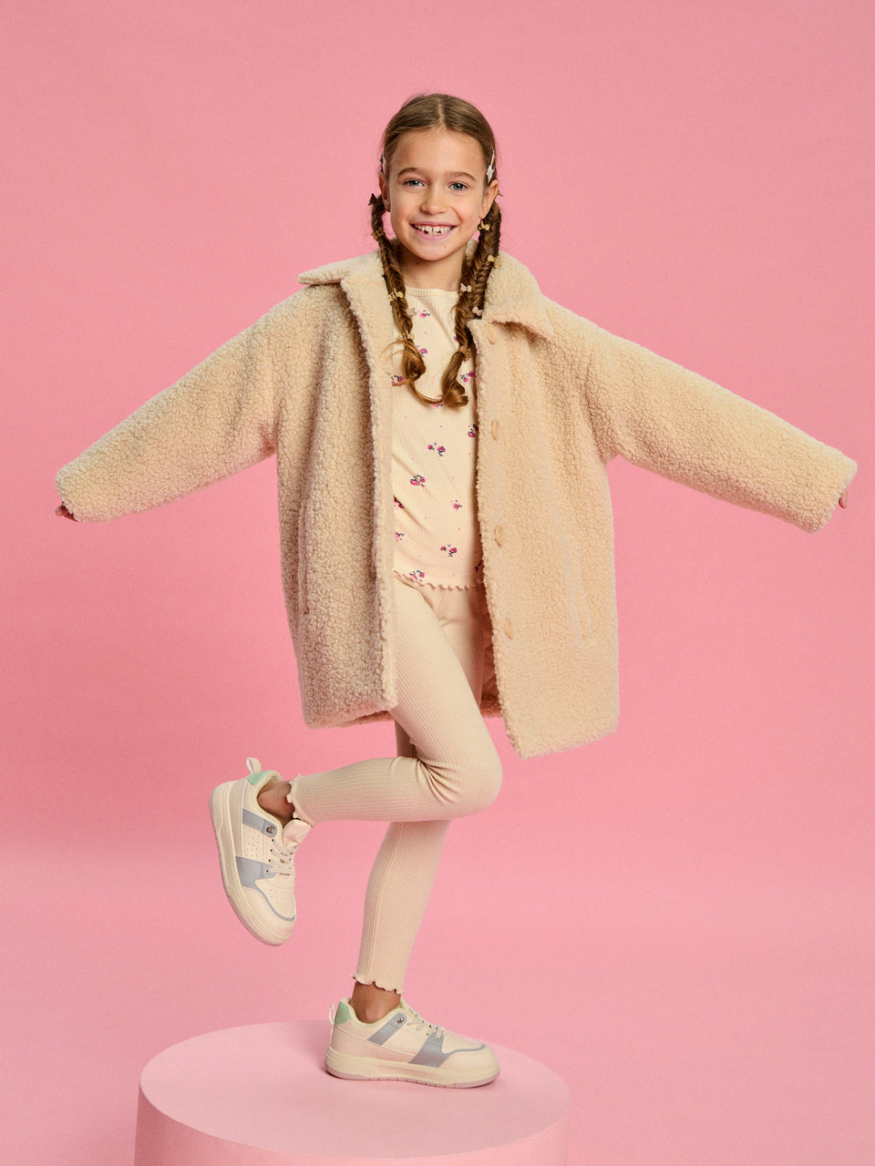 Sinsay Girl's Beige Floral Long Sleeve Blouse | Sinsay In Lebanon