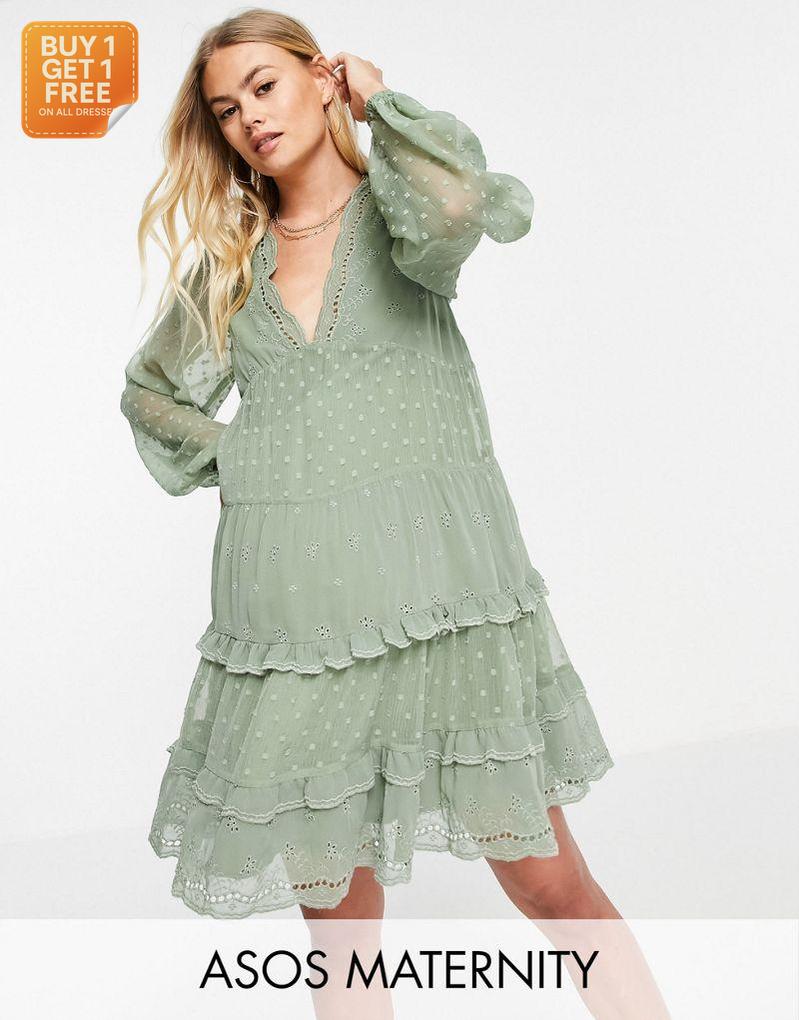 Asos Design Maternity Women's Khaki Dress ANF1033