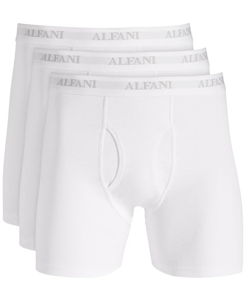 Alfani Men's White Regular-Fit 4-Pck Solid Boxer Brief  | Alfani In Lebanon