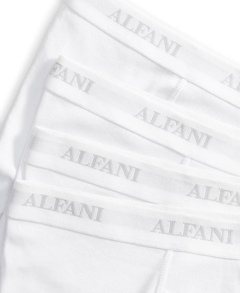 Alfani Men's White Regular-Fit 4-Pck Solid Boxer Brief  | Alfani In Lebanon