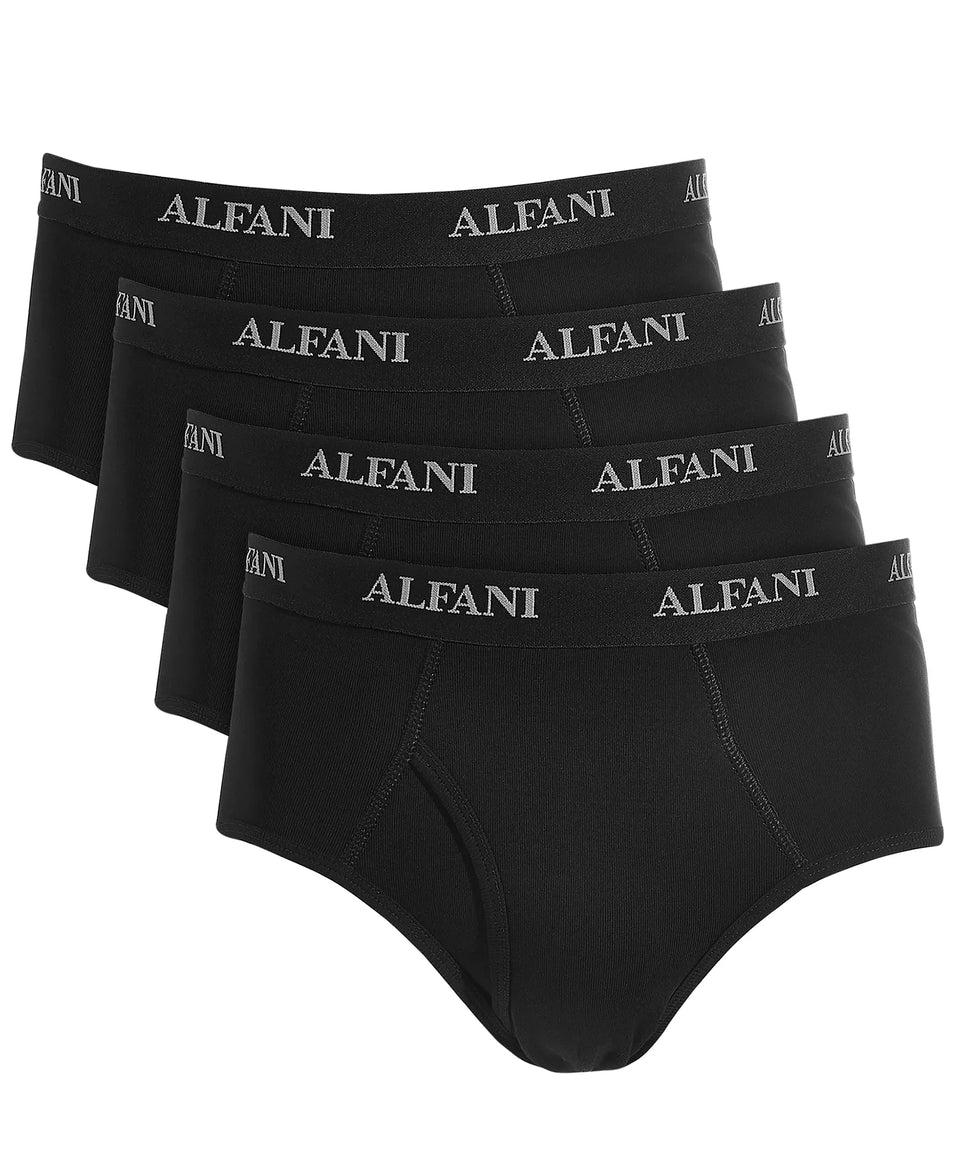 Alfani Men's Black 4-Pk Moisture-Wicking Cotton Briefs| Alfani In Lebanon