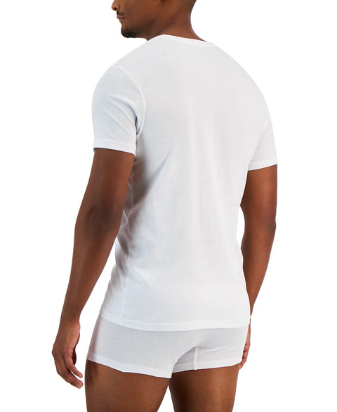 Alfani Men's White 4-Pk. Classic-Fit Solid Cotton Undershirts | Alfani In Lebanon