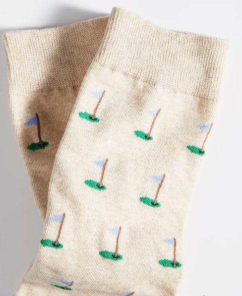 Club Room Men's Beige/Blue Golf Crew Socks | Club Room  In Lebanon