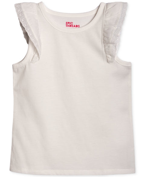 Epic Threads Girl's White T-Shirt ABFK418(od45)