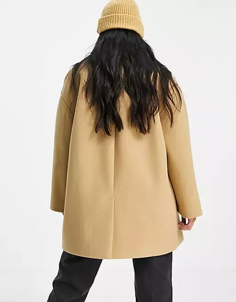 Asos Design Women's Beige Coat ANF1616