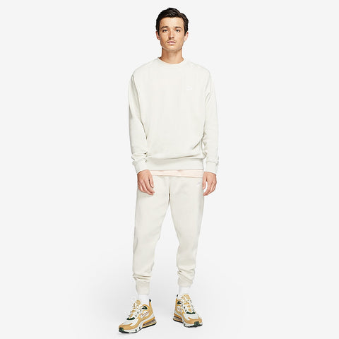 Nike Men's Light Gray Club Crew Fleece SweatShirt |Nike In Lebanon