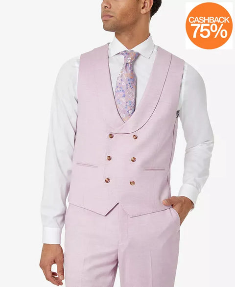 Tayion Collection Men's Pink Classic-Fit Vest abf5357