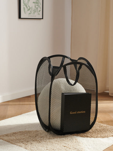 Sinsay Black Mesh Woven Storage Basket | Sinsay In Lebanon