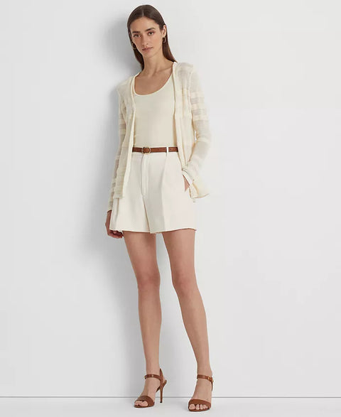 Lauren Ralph Lauren Women's Off White Striped Knit Cardigan |Lauren Ralph Lauren In Lebanon