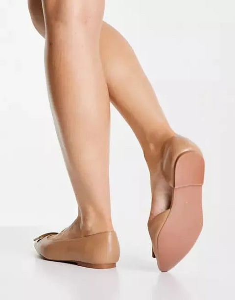Asos Design Women's Beige Ballerinas ANS757