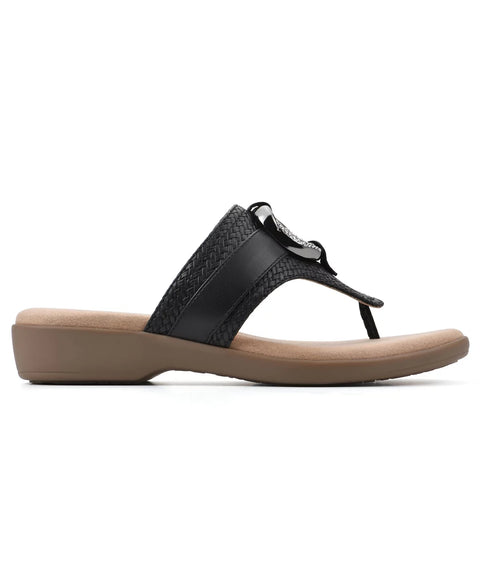 Cliffs by White Mountain Women's Black Benedict Thong Comfort Sandals | Cliffs by White Mountain In Lebanon