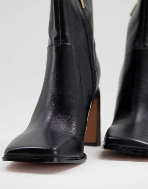 Asos Design Women's Black Heeled Boots ANS849