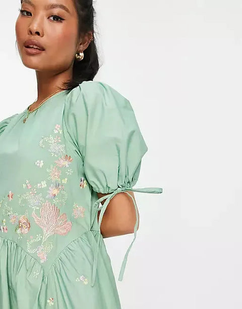 Asos Design Women's Green Dress ANF977