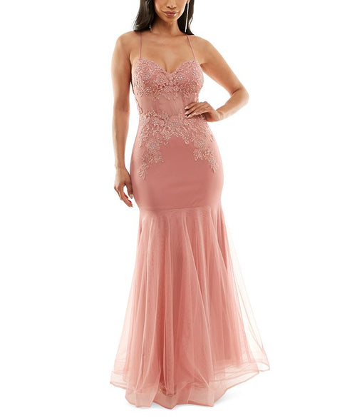 Blondie Nites Women's Dusty Rose Dress ABF210 shr