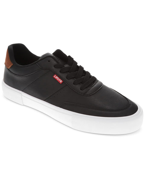 Levi's Men's Black Munro Faux-Leather Retro Low Top Sneakers |Levi's In Lebanon