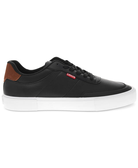 Levi's Men's Black Munro Faux-Leather Retro Low Top Sneakers |Levi's In Lebanon