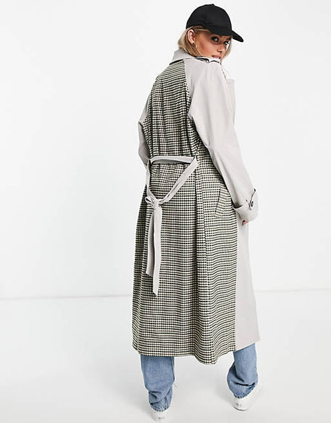 Asos Design Women's Khaki Coat 11710531 ANF151 (AN63)zone2