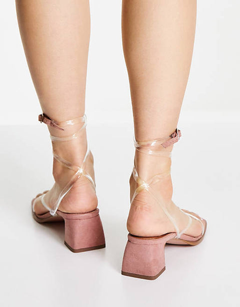 ASOS Design  Women's Transparent & Beige Sandal ANS237 (Shoes52,55)shr