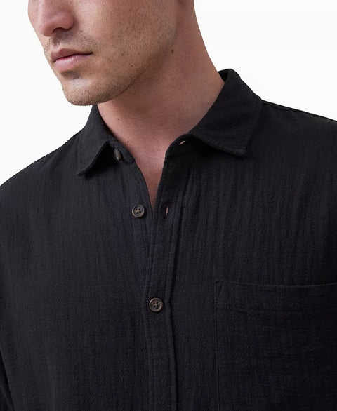 Cotton On Men's Washed Black Portland Long Sleeve Shirt | Cotton On In Lebanon