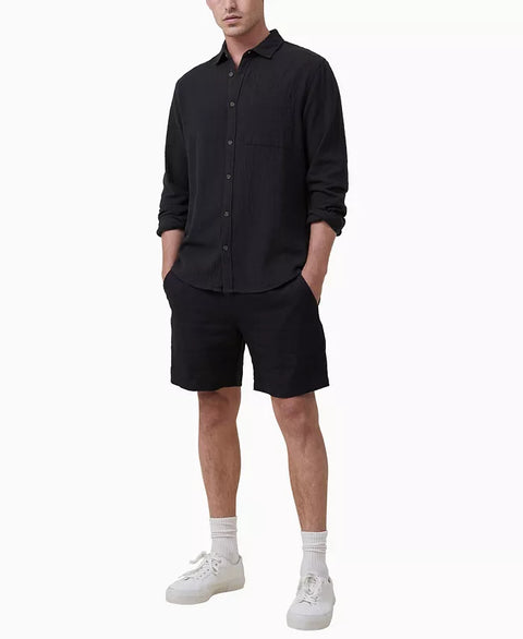 Cotton On Men's Washed Black Portland Long Sleeve Shirt | Cotton On In Lebanon