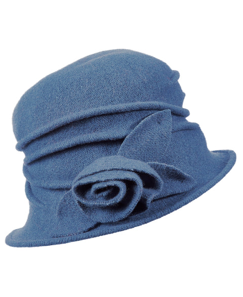 Scala  West Women's Blue Felted Wool Cloche Hat  | Scala   in Lebanon