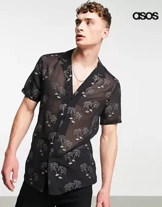 ASOS DESIGN Men's Black Shirt ANF1603