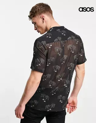 ASOS DESIGN Men's Black Shirt ANF1603