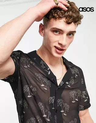 ASOS DESIGN Men's Black Shirt ANF1603