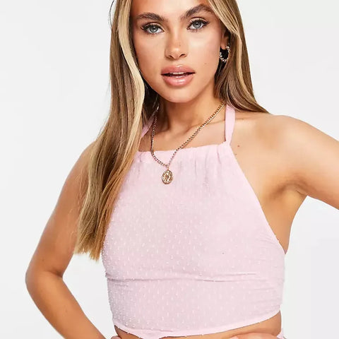 ASOS DESIGN Women's Pink Blouse ANF2092