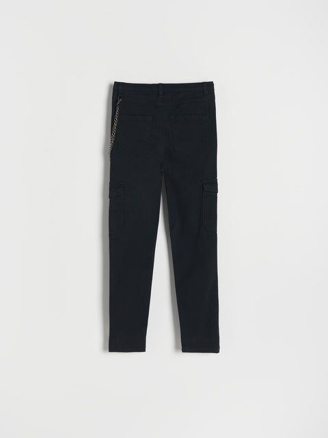 Black pants on a white background