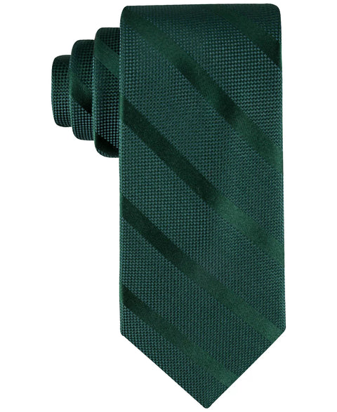 Tommy Hilfiger Men's Hunter Green Solid Textured Stripe Tie | Tommy Hilfiger In Lebanon