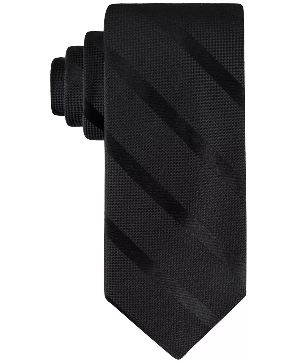 Michael Kors Men's Black Quincy Stripe Tie | Michael KorsIn Lebanon