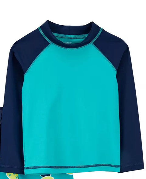 Carter's Baby Boy's Aqua & Navy Swimming Long-Sleeve Blouse | Carter's In Lebanon