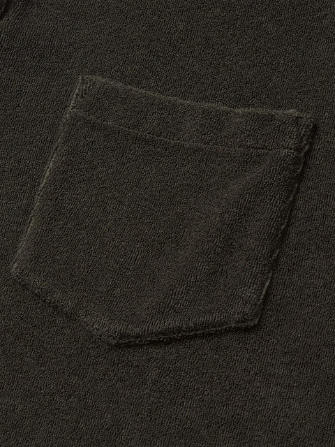 Orlebar Brown Men's Dark Brown Terry Polo T-Shirt | Orlebar Brown In Lebanon