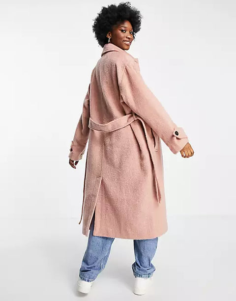 Asos Design Women's Dusty Rose Coat ANF1637