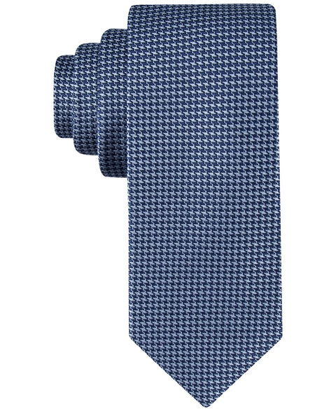 Calvin Klein Men's Navy Indigo Houndstooth Tie | Calvin Klein In Lebanon