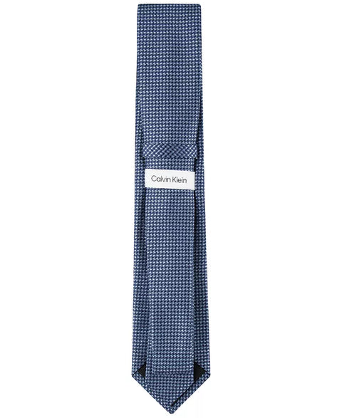 Calvin Klein Men's Navy Indigo Houndstooth Tie | Calvin Klein In Lebanon