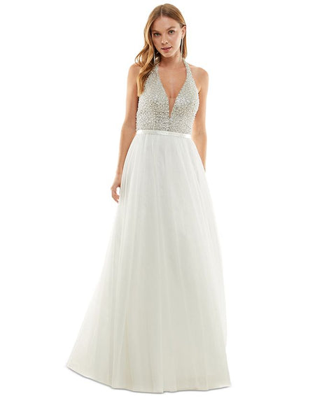 Say Yes To The Prom  Women's White Dress ABF141 shr zone9