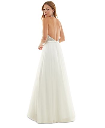 Say Yes To The Prom  Women's White Dress ABF141 shr zone9