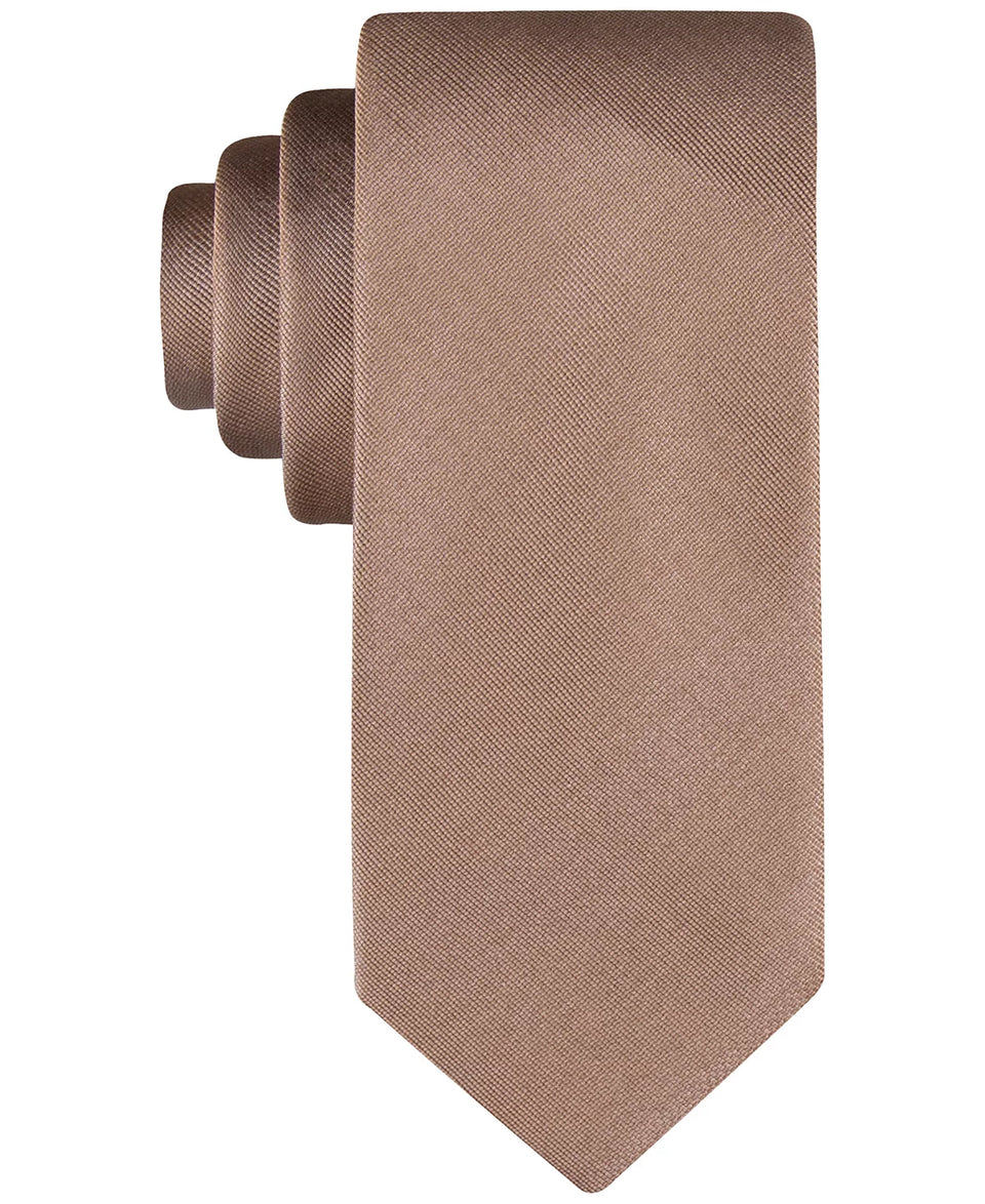 Calvin Klein Men's Taupe Solid Tie | Calvin Klein In Lebanon