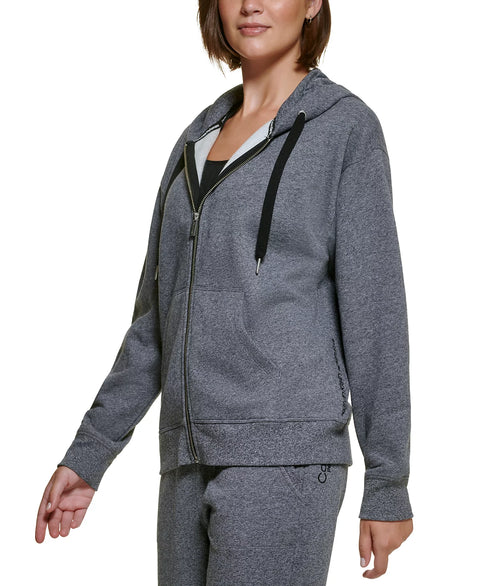 Calvin Klein Performance Women's Black Heather Fleece Hooded Jacket | Calvin Klein Performance In Lebanon