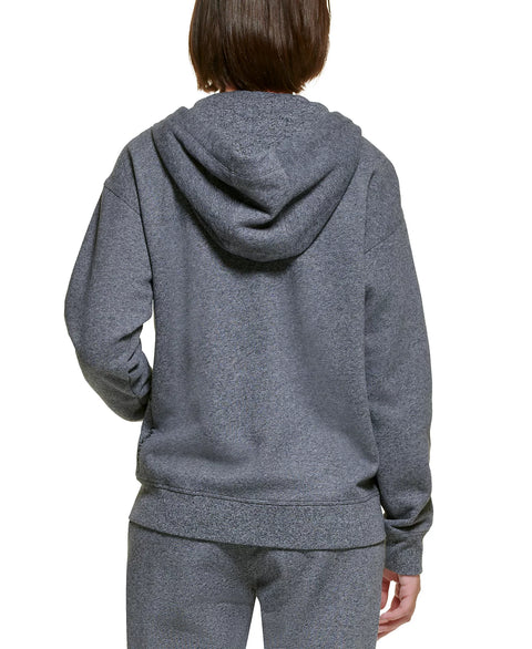 Calvin Klein Performance Women's Black Heather Fleece Hooded Jacket | Calvin Klein Performance In Lebanon