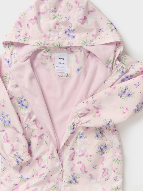 Sinsay Baby Girl's Pink Floral Print Jacket Gathered At The Waist | Sinsay In Lebanon