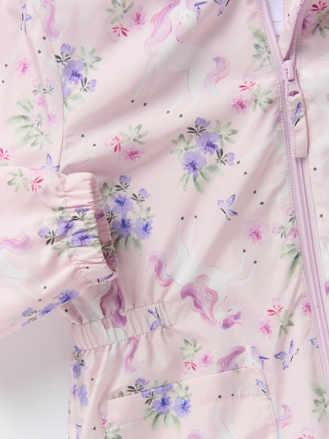 Sinsay Baby Girl's Pink Floral Print Jacket Gathered At The Waist | Sinsay In Lebanon