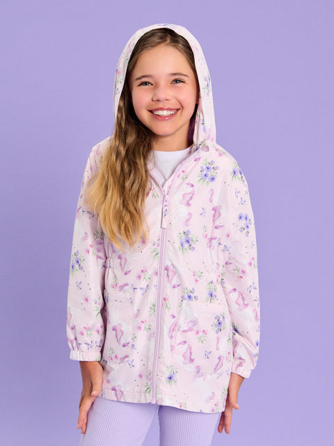 Sinsay Baby Girl's Pink Floral Print Jacket Gathered At The Waist | Sinsay In Lebanon