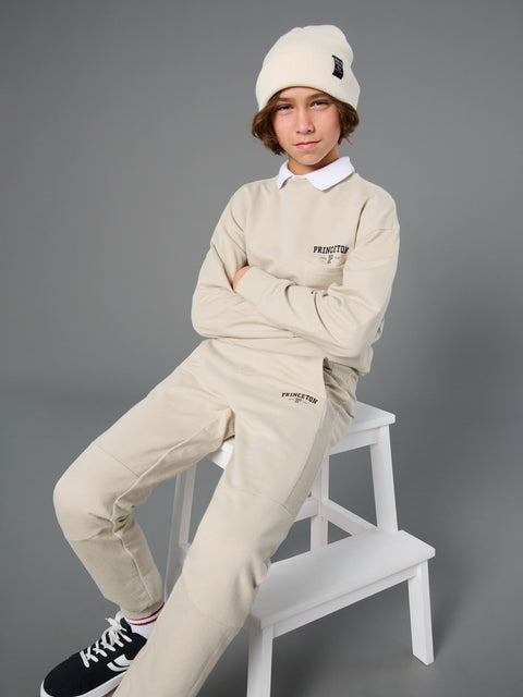 Sinsay Boy's Beige Adjustable Waist Sweatpants | Sinsay In Lebanon