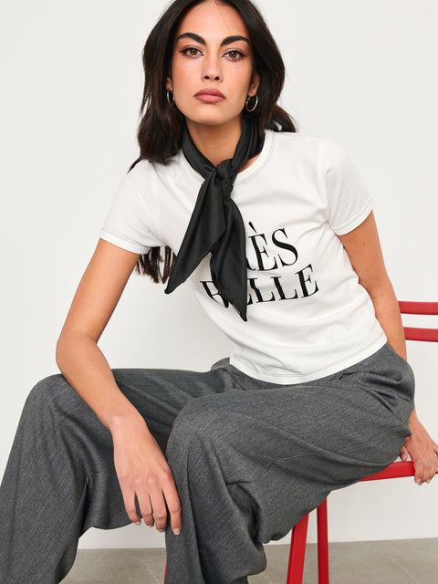 Sinsay Women's White In Basic With Print T-shirt | Sinsay in Lebanon