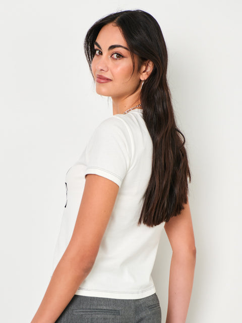 Sinsay Women's White In Basic With Print T-shirt | Sinsay in Lebanon